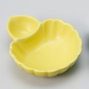 菊割千代口付瓢箪鉢　黄