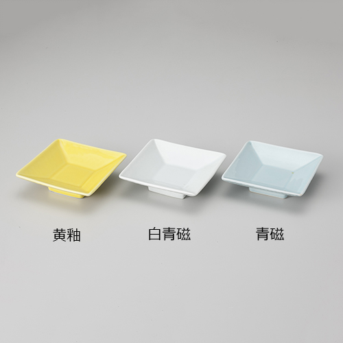 ダイヤ彫角皿(Z736)