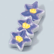 三連桔梗箸置　紫、黄<10個入>(Z683)