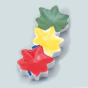 三連紅葉箸置 緑、黄、紅<10個入>(Z683)