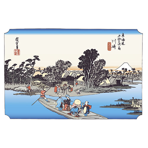 38cm上質紙マット　川崎(六郷渡舟)