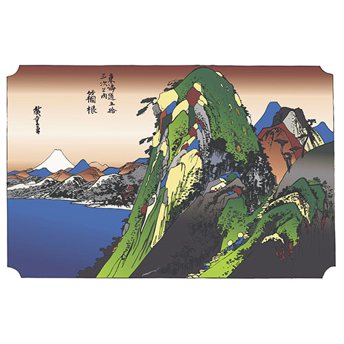 38cm上質紙マット　箱根(湖水図)