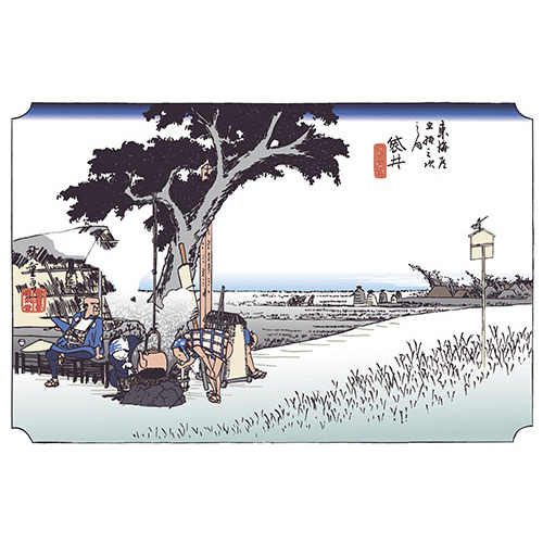 38cm上質紙マット　袋井(出茶屋ノ図)