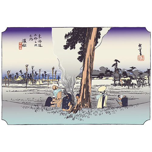 38cm上質紙マット　浜松(冬枯ノ図)