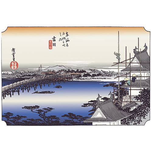 38cm上質紙マット　吉田(豊川の橋)