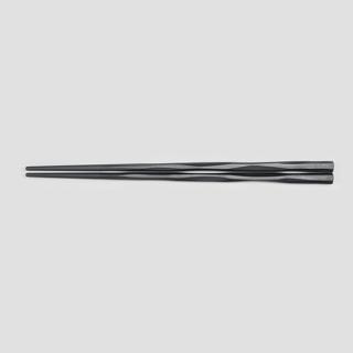 SPS六角木彫箸　黒(21cm)<10膳入>(Z1165)