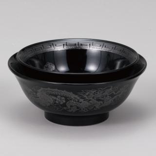 黒釉銀竜紋高台丼(Z1243-132,133)