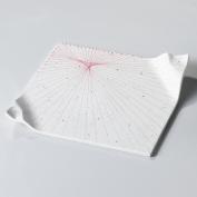 ピンクー珍水玉ラスター折紙8寸皿(Z1371)
