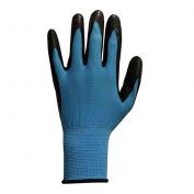 滑り止め付き天然ゴム手袋　SWG-L-BL　Lサイズ　ブルー<250双入>(Z1139-3)