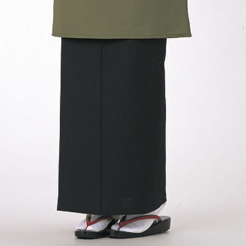 作務衣・和風スカート　黒(SK-9501)(Z1002)