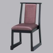スリム木製背もたれ付椅子 35cm茶かすり