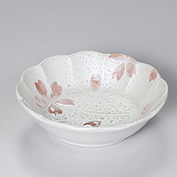 パール花友禅　菊型4.5寸小鉢