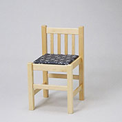 白木紺カスリレザー椅子(Z965-2)