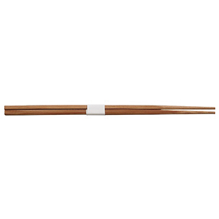 竹24cm炭化角箸(アート紙帯巻)